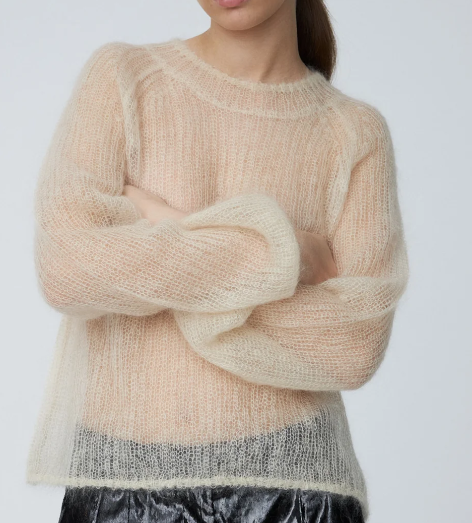 STELLA NOVA COPENHAGEN - DELICATE KNITTED SWEATER W/DETACHABLE COLLAR